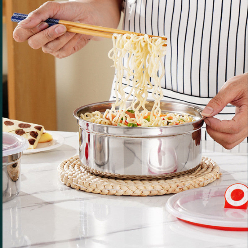 Stainless Steel Food Storage Containers with Airtight Plastic Lids – 3 Pieces