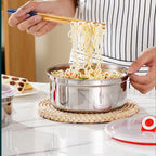 Stainless Steel Food Storage Containers with Airtight Plastic Lids – 3 Pieces