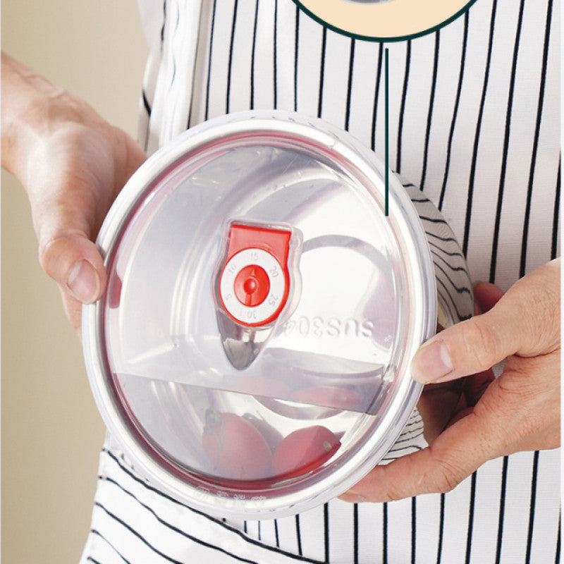 Stainless Steel Food Storage Containers with Airtight Plastic Lids – 3 Pieces