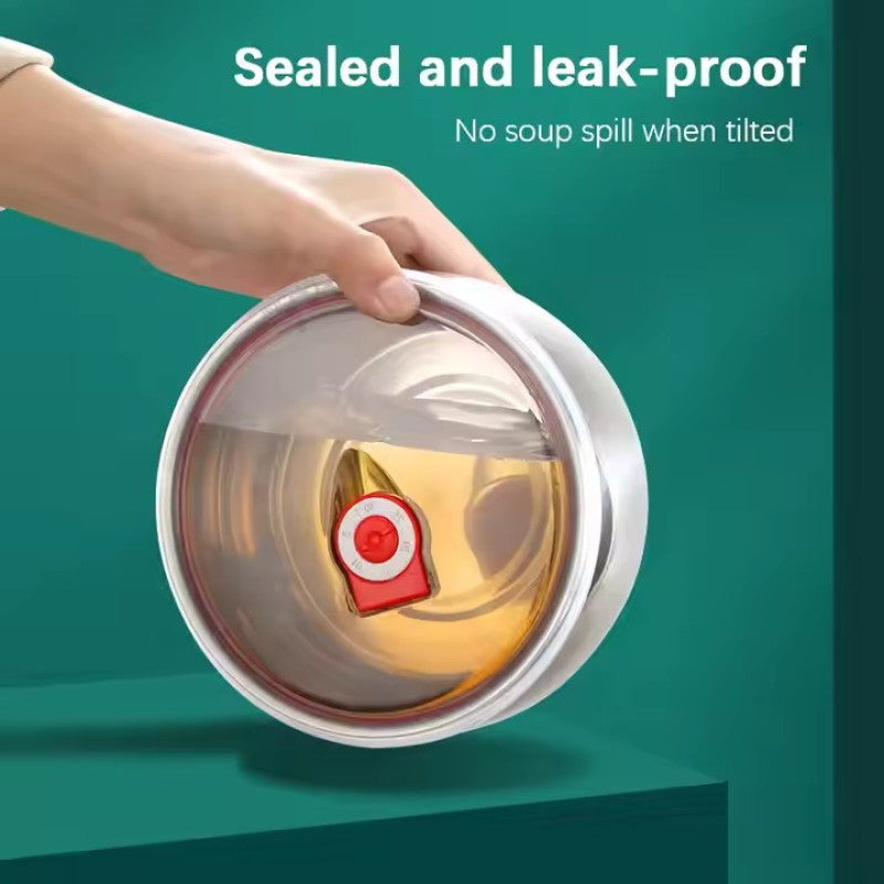 3 Sizes Stainless Steel Food Container with Airtight Plastic Lid